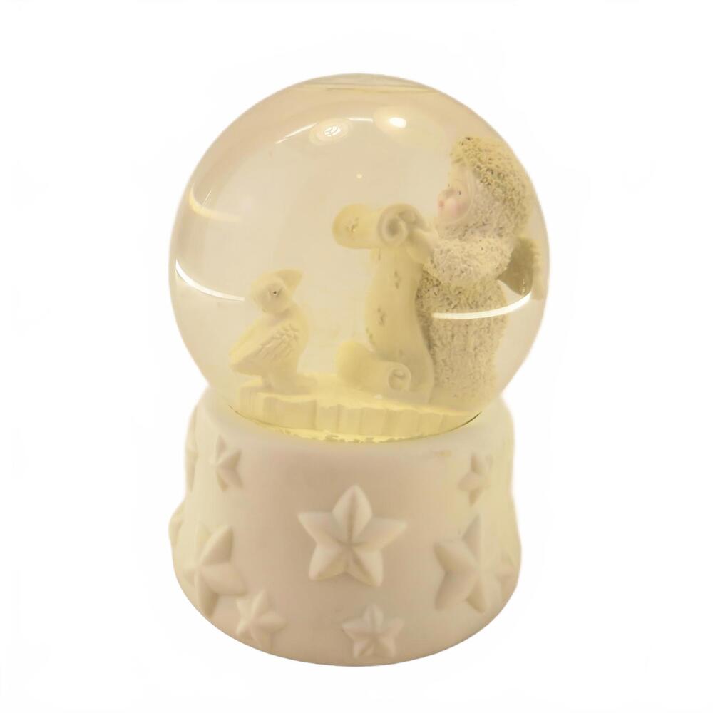 Dept 56 Snowbabies Are You On My List? Musical Water Globe 5.5"
